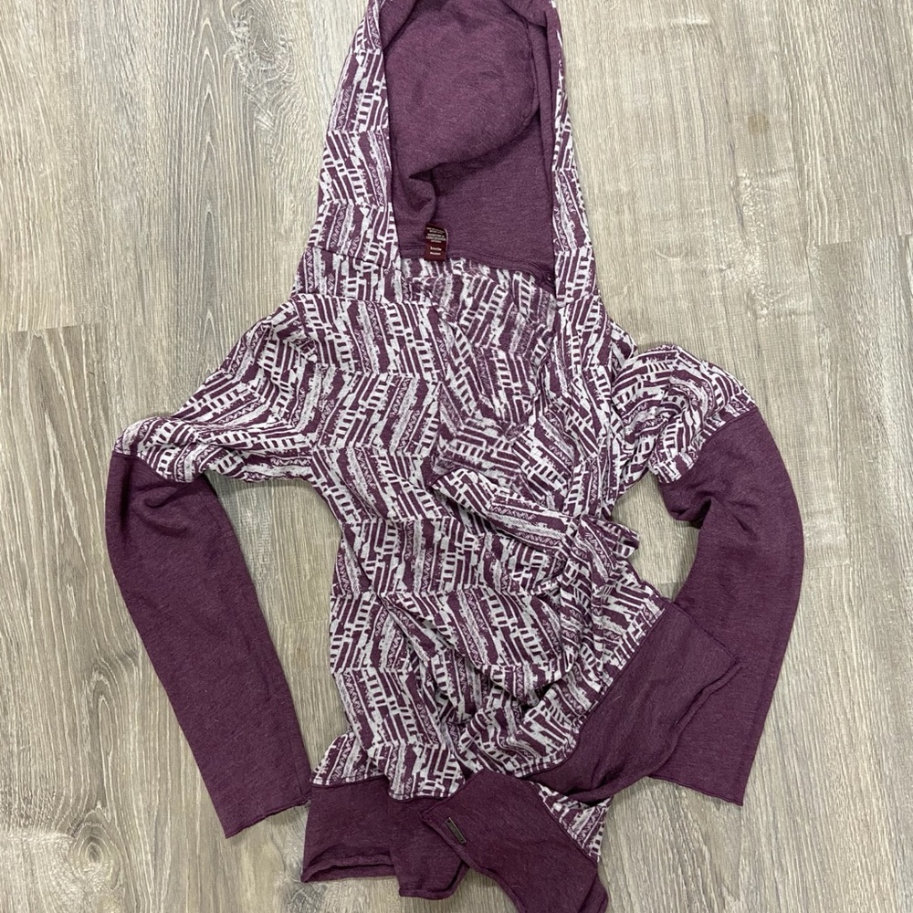 Prana Open Soft Light Sweater Hooded Cardigan